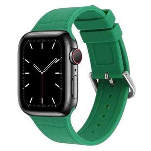 Bamboo Joint Silicone Watch Band For Apple Watch Ultra 49mm / Series 8&7 45mm / SE 2&6&SE&5&4 44mm / 3&2&1 42mm(Green)