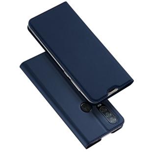 For Moto One Action DUX DUCIS Skin Pro Series Horizontal Flip PU + TPU Leather Case, with Holder & Card Slots(Blue)