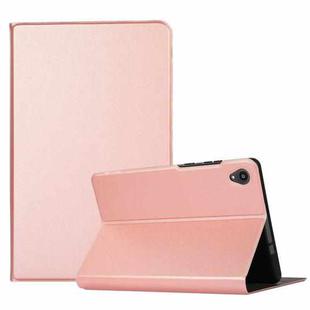 For Lenovo Tab M8 8705/8505 Voltage Craft Texture TPU Horizontal Flip Protective Case with Holder(Rose Gold)