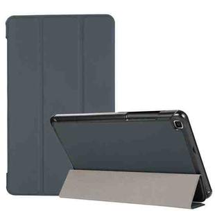 For Samsung Galaxy Tab A7 Lite 8.4 T220/225 3-folding Skin Texture Horizontal Flip TPU + PU Leather Case with Holder(Black)