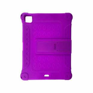 All-inclusive Silicone Shockproof Case with Holder For iPad Pro 11 2021 / 2020 / Air 2020 10.9(Purple)