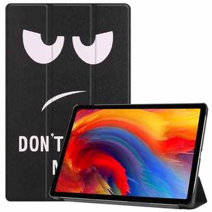 For Lenovo Pad Plus 11 2021 Colored Drawing Pattern Horizontal Flip Leather Case with Sleep Function & Three-folding Holder(Big Eyes)