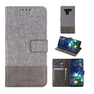 For LG V50 MUXMA MX102 Horizontal Flip Canvas Leather Case with Stand & Card Slot & Wallet Function(Grey)