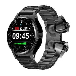 GT69 1.3 inch IPS Touch Screen IP67 Waterproof Bluetooth Earphone Smart Watch, Support Sleep Monitoring / Heart Rate Monitoring / Bluetooth Call(Black Steel Band)