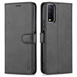 For vivo Y20 / iQOO U1x AZNS Skin Feel Calf Texture Horizontal Flip Leather Case with Card Slots & Holder & Wallet((Black)