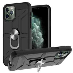 For iPhone 11 Pro War-god Armor TPU + PC Shockproof  Magnetic Protective Case with Ring Holder (Black)