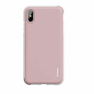 For iPhone XS Max wlons PC + TPU Shockproof Protective Case(Pink)