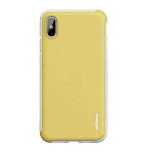 For iPhone XS Max wlons PC + TPU Shockproof Protective Case(Yellow)