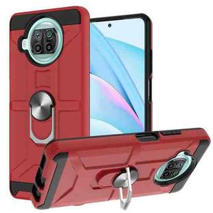 For Xiaomi Mi 10T Lite 5G / Poco X3 / X3 NFC War-god Armor TPU + PC Shockproof Magnetic Protective Case with Ring Holder(Red)
