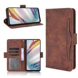 For Motorola Moto G40 Fusion / Moto G60 Skin Feel Calf Pattern Horizontal Flip Leather Case with Holder & Card Slots & Photo Frame(Brown)