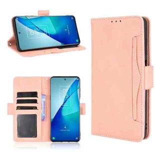For TCL 20 5G / 20S Skin Feel Calf Pattern Horizontal Flip Leather Case with Holder & Card Slots & Photo Frame(Pink)