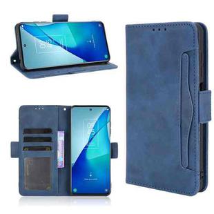 For TCL 20 5G / 20S Skin Feel Calf Pattern Horizontal Flip Leather Case with Holder & Card Slots & Photo Frame(Blue)