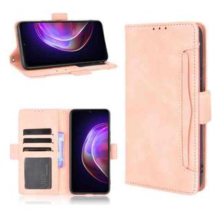 For vivo V21 5G / 4G Skin Feel Calf Pattern Horizontal Flip Leather Case with Holder & Card Slots & Photo Frame(Pink)