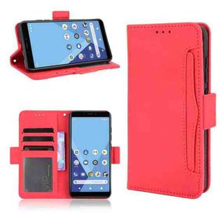 For Wiko Y51 / Sunny 5 Lite Skin Feel Calf Pattern Horizontal Flip Leather Case with Holder & Card Slots & Photo Frame(Red)