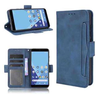 For Wiko Y51 / Sunny 5 Lite Skin Feel Calf Pattern Horizontal Flip Leather Case with Holder & Card Slots & Photo Frame(Blue)