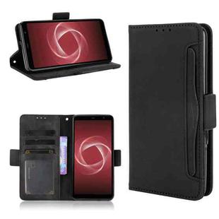 For Fujitsu Arrows Be4 Plus / F-41B Skin Feel Calf Pattern Horizontal Flip Leather Case with Holder & Card Slots & Photo Frame(Black)