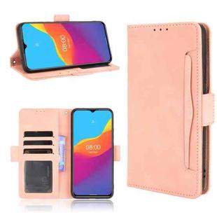 For Ulefone Note 10 Skin Feel Calf Pattern Horizontal Flip Leather Case with Holder & Card Slots & Photo Frame(Pink)