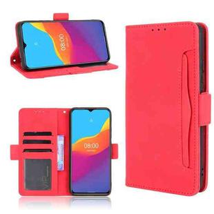 For Ulefone Note 10 Skin Feel Calf Pattern Horizontal Flip Leather Case with Holder & Card Slots & Photo Frame(Red)