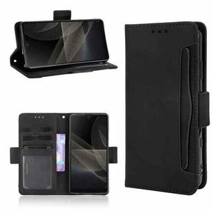For Sony Xperia Ace II SO-41B Skin Feel Calf Pattern Horizontal Flip Leather Case with Holder & Card Slots & Photo Frame(Black)