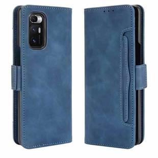 For Xiaomi Mi Mix Fold Skin Feel Calf Pattern Horizontal Flip Leather Case with Holder & Card Slots & Photo Frame(Blue)