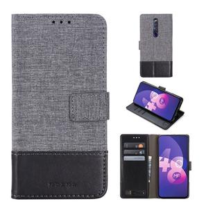 MUXMA MX102 Horizontal Flip Canvas Leather Case with Stand & Card Slot & Wallet Function(Black)