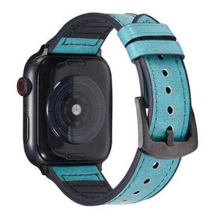 Crazy Horse Texture Leather Watch Band For Apple Watch Ultra 49mm / Series 8&7 45mm / SE 2&6&SE&5&4 44mm / 3&2&1 42mm(Blue)