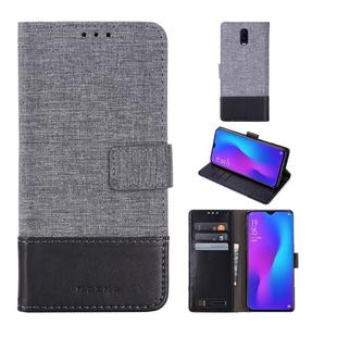 For OPPO R17 MUXMA MX102 Horizontal Flip Canvas Leather Case with Stand & Card Slot & Wallet Function(Black)