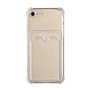 For iPhone SE 2022 / SE 2020 / 8 / 7 TPU Dropproof Protective Back Case with Card Slot(Transparent)