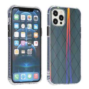 For iPhone 11 Pro Max Laser Aurora Rhombic Grid TPU Protective Case (Grey)