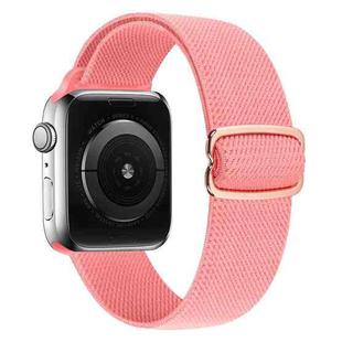 8-shaped Buckle Nylon Watch Band For Apple Watch Series 8&7 41mm / SE 2&6&SE&5&4 40mm / 3&2&1 38mm(Pink)