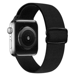 8-shaped Buckle Nylon Watch Band For Apple Watch Series 8&7 41mm / SE 2&6&SE&5&4 40mm / 3&2&1 38mm(Black)