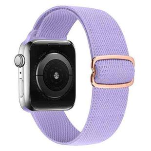 8-shaped Buckle Nylon Watch Band For Apple Watch Series 8&7 41mm / SE 2&6&SE&5&4 40mm / 3&2&1 38mm(Light Purple)