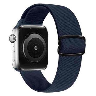 8-shaped Buckle Nylon Watch Band For Apple Watch Ultra 49mm / Series 8&7 45mm / SE 2&6&SE&5&4 44mm / 3&2&1 42mm(Dark Blue)