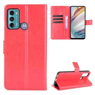 For Motorola Moto G40 Fusion / Moto G60 Crazy Horse Texture Horizontal Flip Leather Case with Holder & Card Slots & Lanyard(Red)