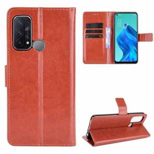 For OPPO Reno5 A Crazy Horse Texture Horizontal Flip Leather Case with Holder & Card Slots & Lanyard(Brown)