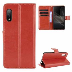 For Sony Xperia Ace II Crazy Horse Texture Horizontal Flip Leather Case with Holder & Card Slots & Lanyard(Brown)