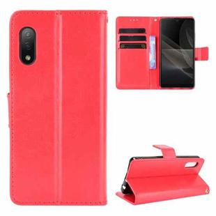 For Sony Xperia Ace II Crazy Horse Texture Horizontal Flip Leather Case with Holder & Card Slots & Lanyard(Red)