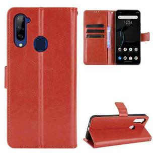 For ZTE Libero 5G Crazy Horse Texture Horizontal Flip Leather Case with Holder & Card Slots & Lanyard(Brown)