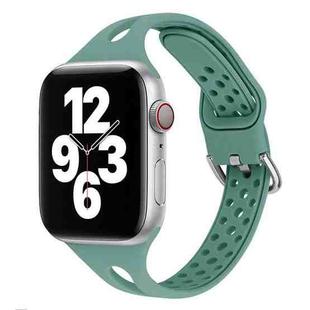 Silicone Watch Band For Apple Watch Ultra 49mm / Series 8&7 45mm / SE 2&6&SE&5&4 44mm / 3&2&1 42mm(Pine Needle Green)