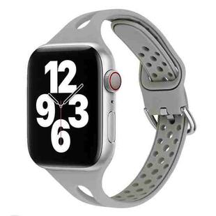 Silicone Watch Band For Apple Watch Series 8&7 41mm / SE 2&6&SE&5&4 40mm / 3&2&1 38mm(Gray)