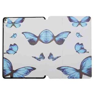 Dual-folding Coloured Drawing Voltage Horizontal Flip PU Leather Case with Holder & Sleep / Wake-up Function For iPad Air 3 / 10.5 2019 / iPad 10.2 2021 / 2020 / 2019(Butterfly)