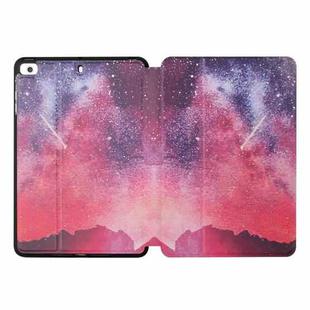 Dual-folding Coloured Drawing Voltage Horizontal Flip PU Leather Case with Holder & Sleep / Wake-up Function For iPad mini 5 / 4 / 3 / 2 / 1(Starry Sky)