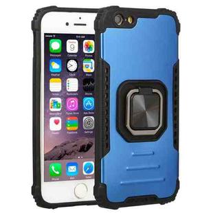 Fierce Warrior Series Armor All-inclusive Shockproof Aluminum Alloy + TPU Protective Case with Ring Holder For iPhone 6 / 6s(Blue)