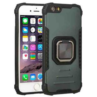 Fierce Warrior Series Armor All-inclusive Shockproof Aluminum Alloy + TPU Protective Case with Ring Holder For iPhone 6 / 6s(Green)