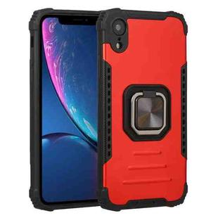 Fierce Warrior Series Armor All-inclusive Shockproof Aluminum Alloy + TPU Protective Case with Ring Holder For iPhone XR(Red)