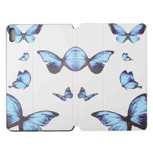 For Huawei Mate Pad 10.4 Dual-folding Coloured Drawing Voltage Horizontal Flip PU Leather Case with Holder & Sleep / Wake-up Function(Butterfly)