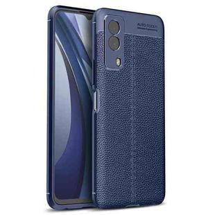 For vivo Y53s Litchi Texture TPU Shockproof Case(Navy Blue)