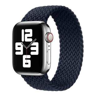 Metal Head Braided Nylon Solid Color Watch Band For Apple Watch Series 8&7 41mm / SE 2&6&SE&5&4 40mm / 3&2&1 38mm, Size:S 135mm(Charcoal)