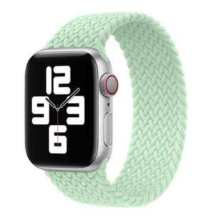 Metal Head Braided Nylon Solid Color Watch Band For Apple Watch Series 8&7 41mm / SE 2&6&SE&5&4 40mm / 3&2&1 38mm, Size:L 155mm(Green)