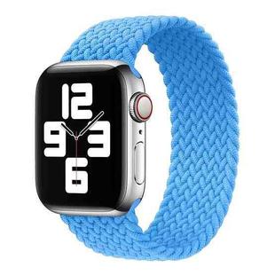Metal Head Braided Nylon Solid Color Watch Band For Apple Watch Series 8&7 41mm / SE 2&6&SE&5&4 40mm / 3&2&1 38mm, Size:L 155mm(Sky Blue)